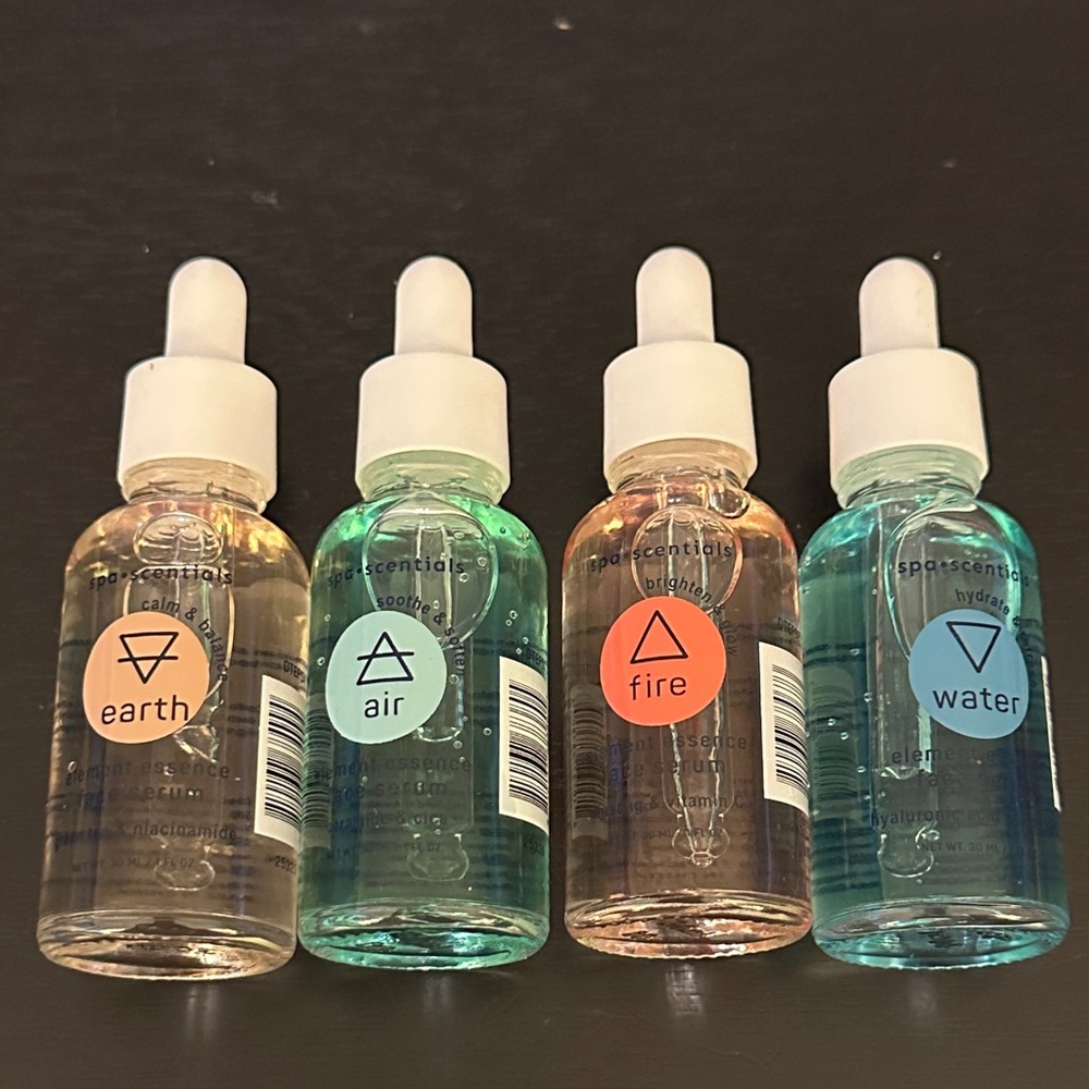 Essentials Facial Serum Set - Clear, Mint Green, Peach, Teal